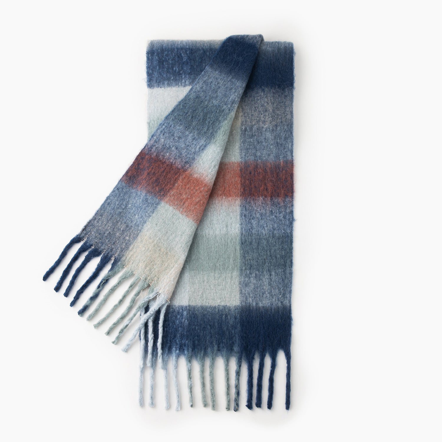 Colorful Plaid Tassel Warm Scarf 6W6NSW275