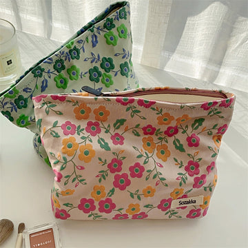 Flower Print Large Capacity Make Up Bag DP25A578