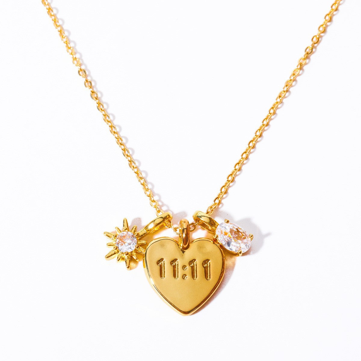 Gold Plated Heart Necklace - DippedShop Wholesale - #6115