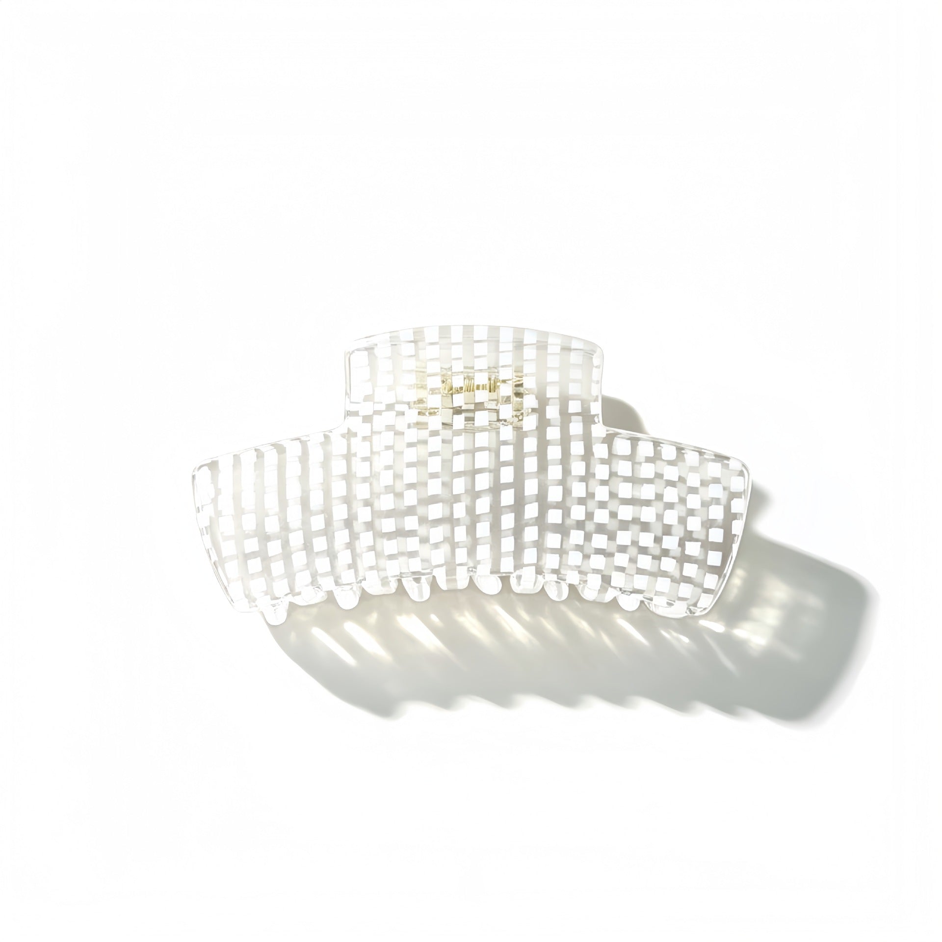 Minimalist Solid Color Plaid Acetate Hair Claw 8AS6HCP323T