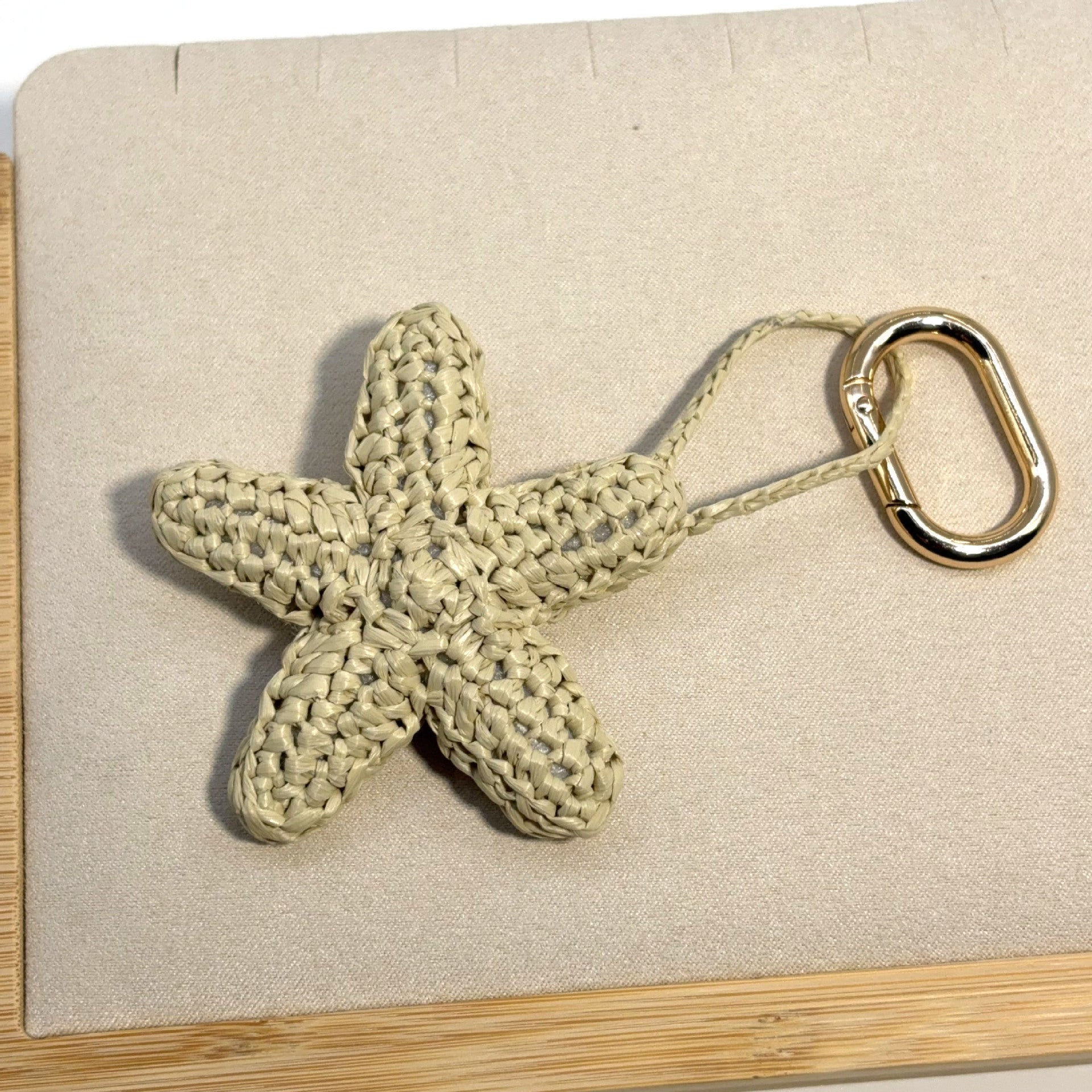 Cute Handmade Raffia Starfish Keychain Bag Charm MK2ZCAS6W10BBC47