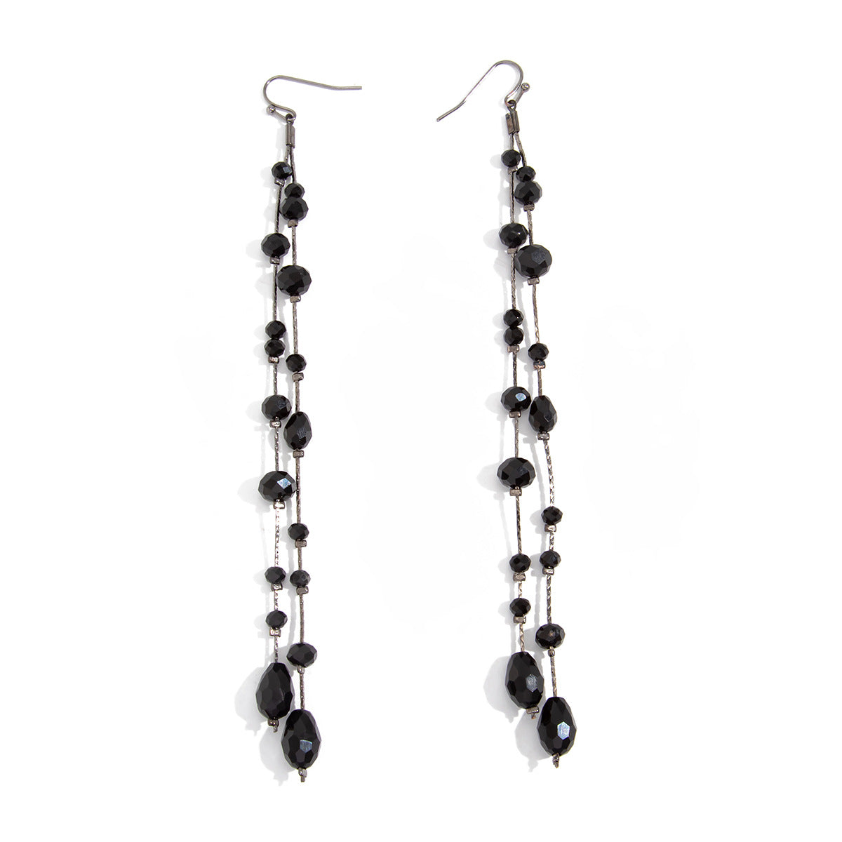 Crystal Tassel Dangle Earrings - DippedShop Wholesale - #3875