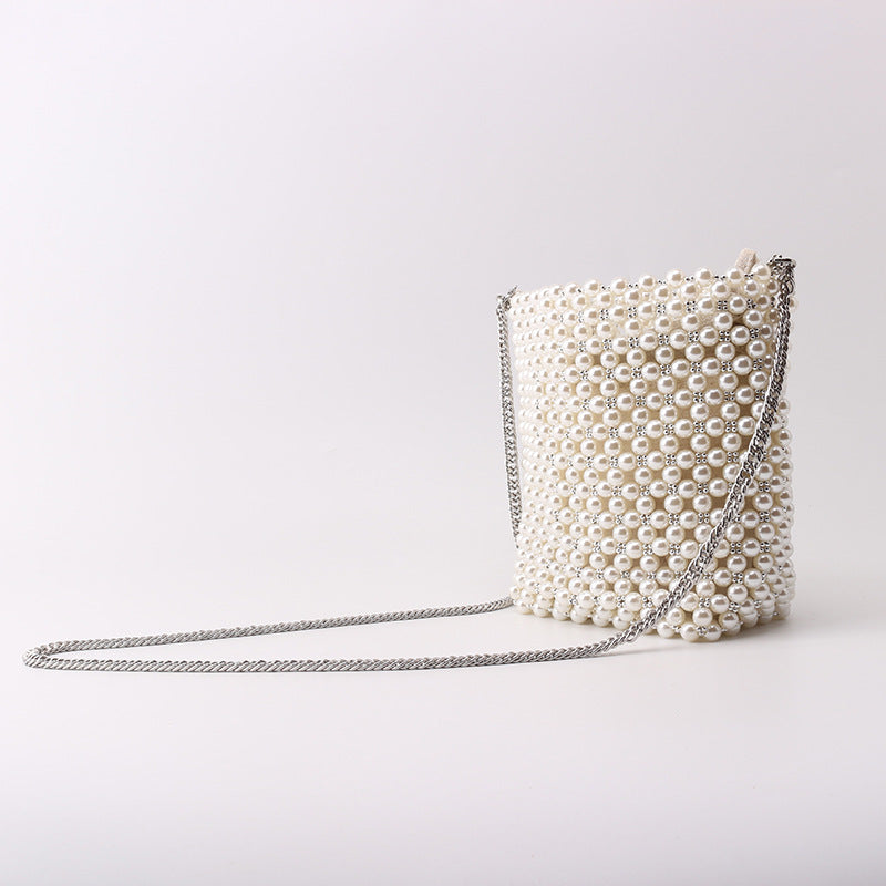Elegant Pearl Beaded Crossbody Bag - DippedShop Wholesale - #6755