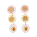 Retro Color Contrast Resin Pendant Drop Earrings 6W6JER609