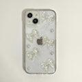 Glitter Bowknot Pearl Phone Case - DippedShop Wholesale - #8147