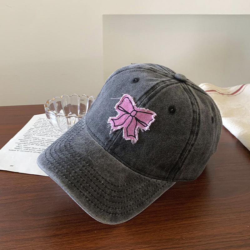 Cute Bow Knot Solid Color Baseball Cap MK2BW6W6HAT87
