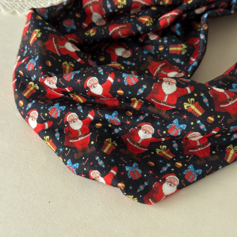 Christmas Print Bunny Ears Elastic Hair Band 6W6HBD362