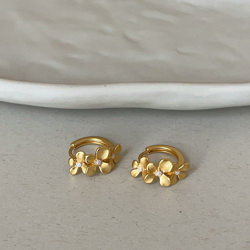 Flower Hoop Earrings - DippedShop Wholesale - #4915