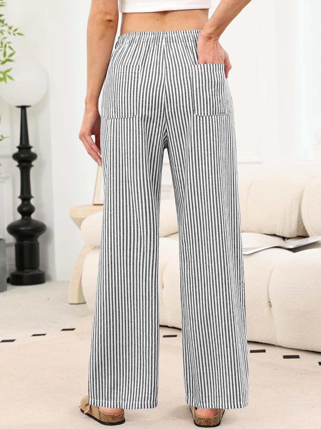 Vintage Plaid Wide Leg Pants - DippedShop Wholesale - #3683