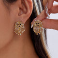 Ghost Rhinestone Stud Earrings - DippedShop Wholesale - #0163