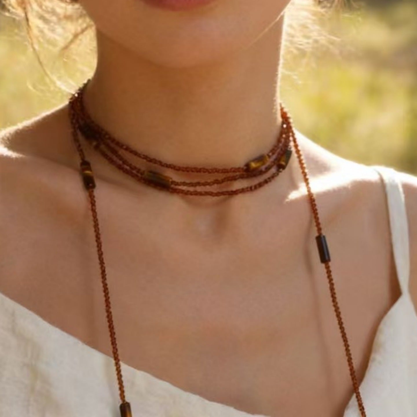 Multi-Layer Beaded Chain Necklace - DippedShop Wholesale - #2019