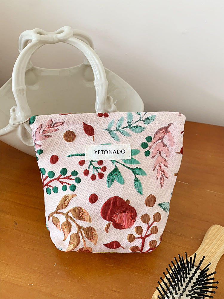 Large Capacity Floral Embossed Portable Makeup Bag MK2BW6W10BOB398