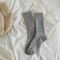 Thick Warm Wool-Blend Cable Knit Socks 6W8FSO710
