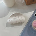 Cute Bowknot Floral Print Acrylic Hair Claw 6W6HCP1298