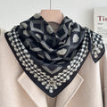 Stylish Letters Print Square Silk Scarf 6W6NSI199
