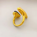 French Style Irregular Crystal Open Adjustable Ring 8ZA6JRG155L