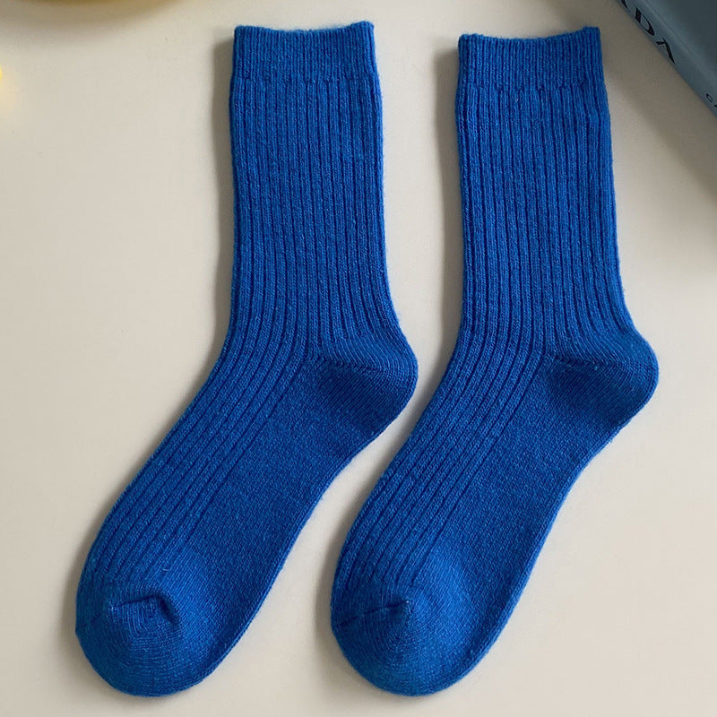 Winter Warm Ribbed Wool-Blend Slouchy Socks 6W8FSO679