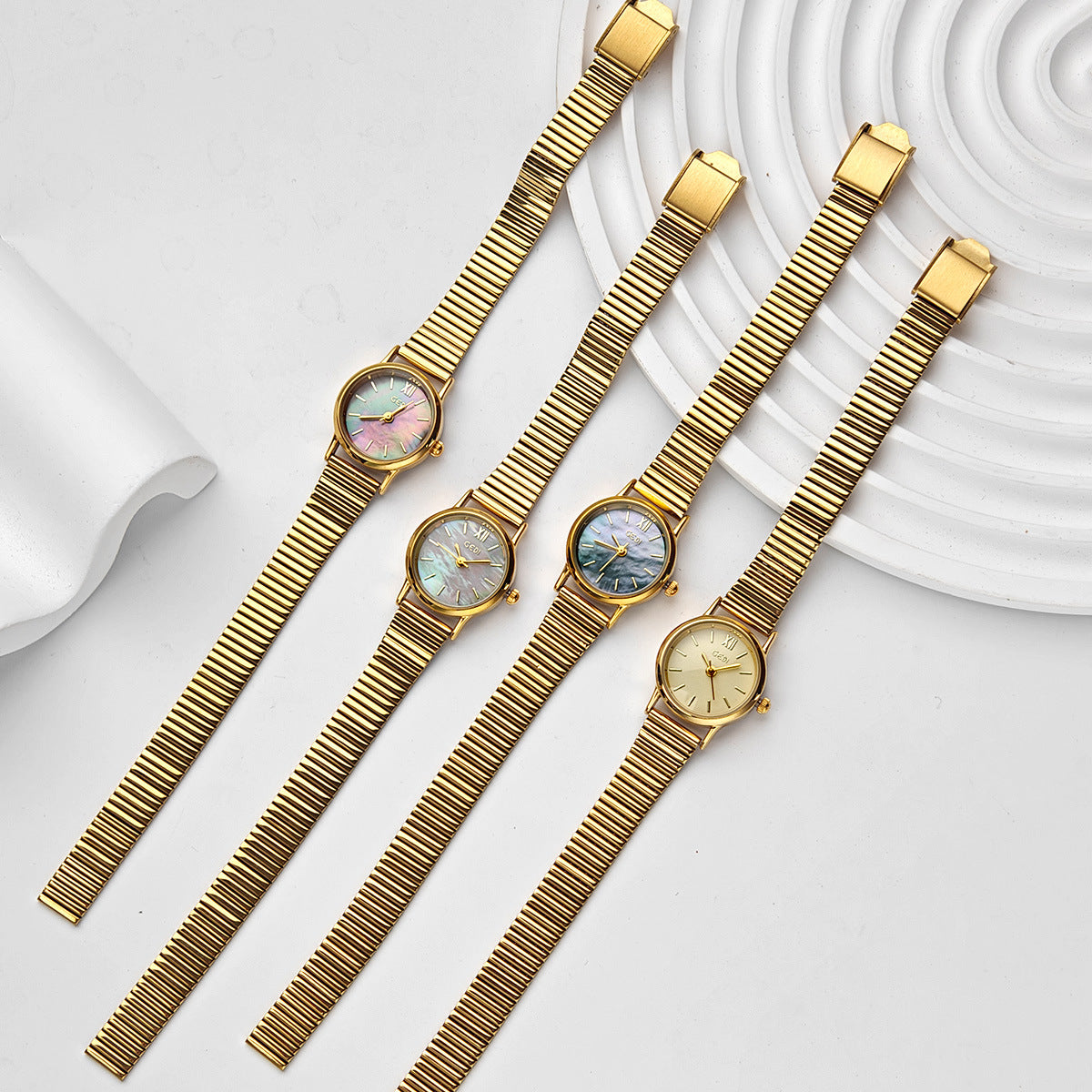 Iridescent Mother-of-Pearl Dial Quartz Watch MK2SSAS6W6JWA05