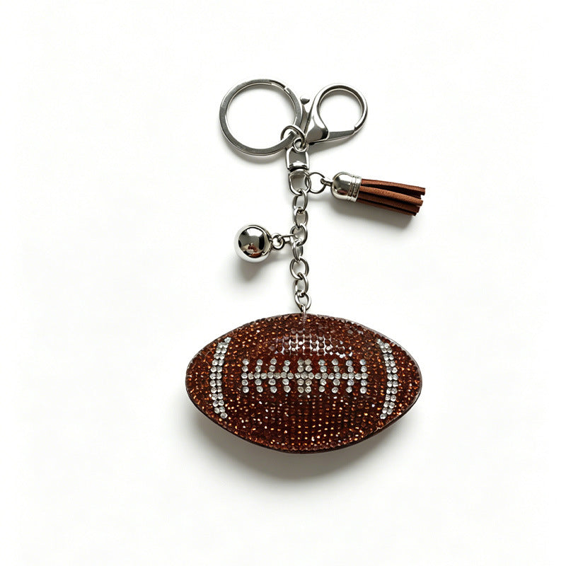 Stylish Rhinestones Basketball Pendant Bag Charm 6W10BBC824