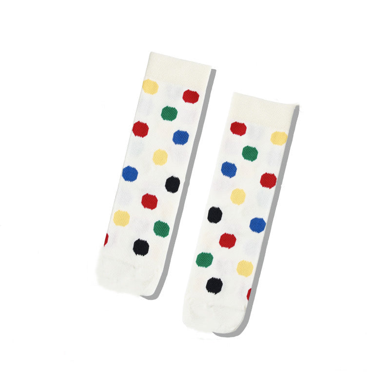 Polka Dot Slouch Crew Socks - DippedShop Wholesale - #4195