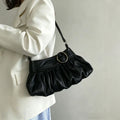 Black Ruched Crescent Underarm Bag 6W10BBG2010