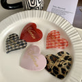 Sweet Printed Heart Acetate Hair Clip6W6HPN104
