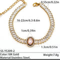 Fashion Gold Plated Cubic Zirc - DippedShop Wholesale - #5411