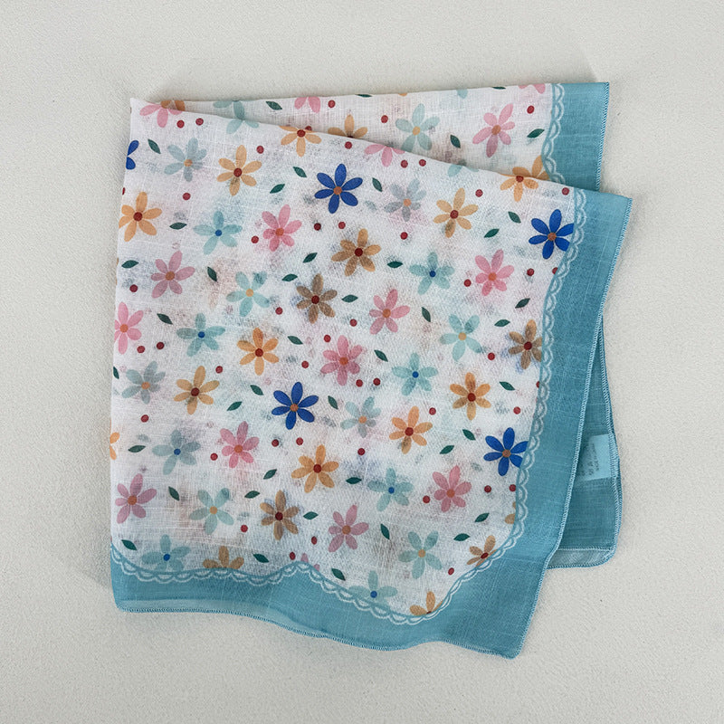 Floral Silk Scarf - DippedShop Wholesale - #4995