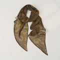Color Block Plaid Print Silk Scarf 6W6NSI222