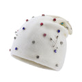 Rhinestone Slouchy Knit Beanie - DippedShop Wholesale - #6819