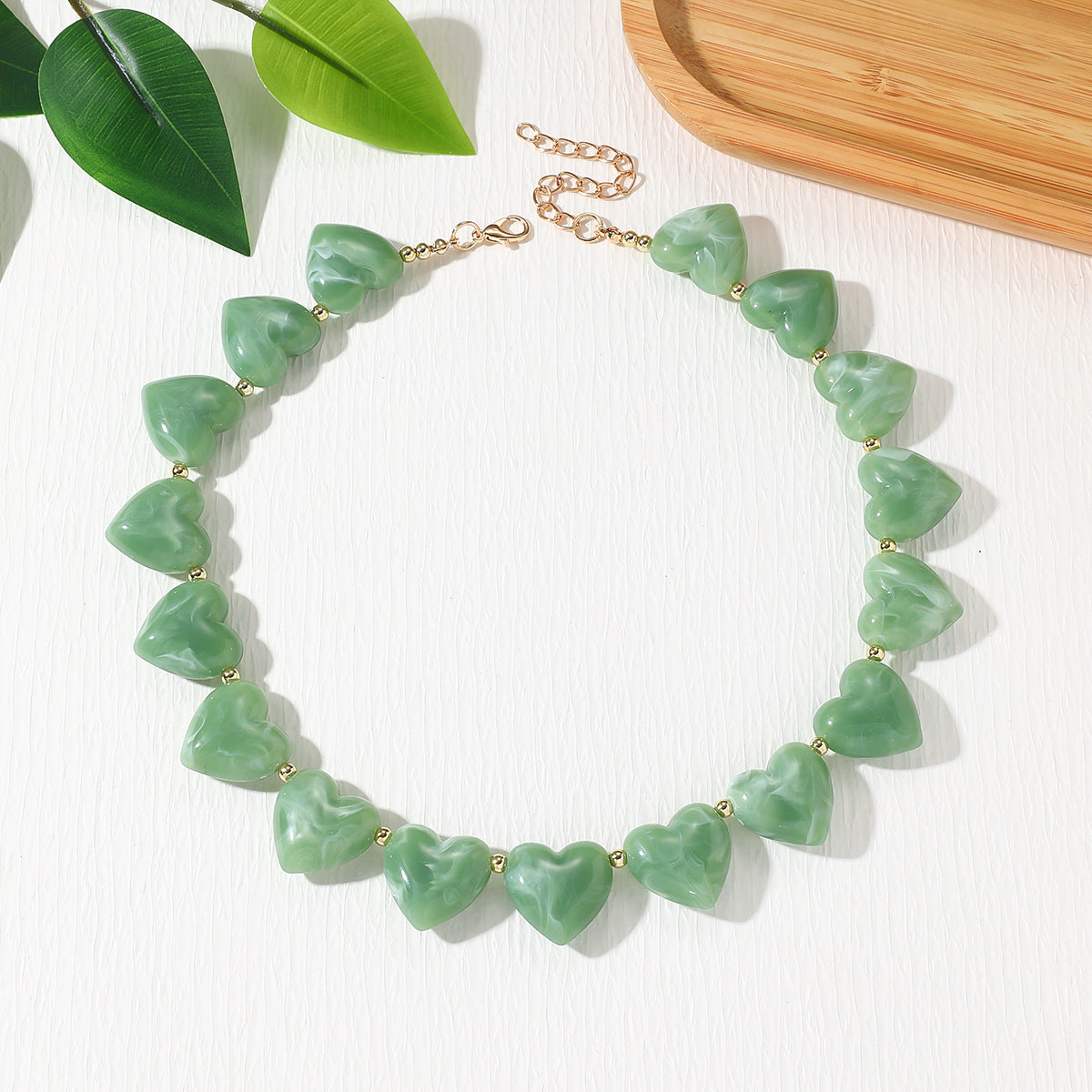 Retro Heart Statement Necklace - DippedShop Wholesale - #6419