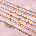 Stylish Gold Plated Double Layer Rhinestones Bracelets 6W6JBR479
