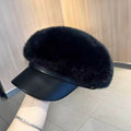 Faux Fur Newsboy Cap - DippedShop Wholesale - #9315