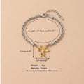 Trendy Gold Plated Zirconia Chain Bracelet 6W6JBR331