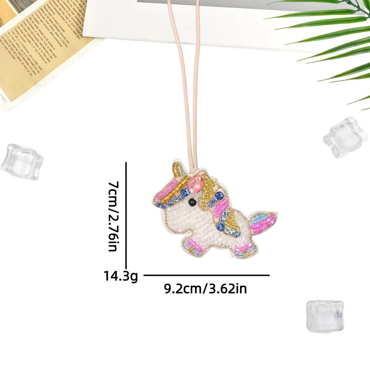 Cute Cartoon Rhinestones Horse Pendant Bag Charm 6W10BBC803