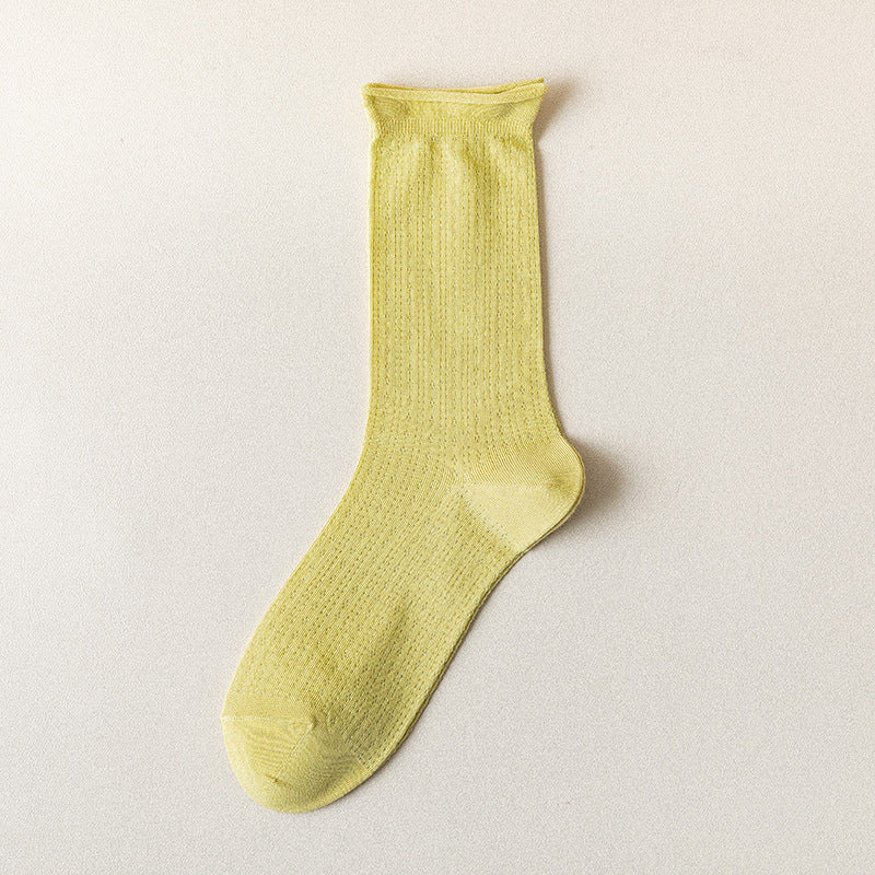 Solid Mesh Crew Socks - DippedShop Wholesale - #1987