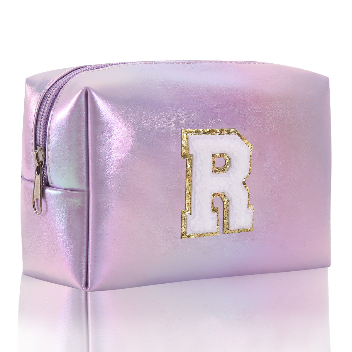 Simple Initial Letter Embroidered Portable Makeup Bag 6S10BOB1037