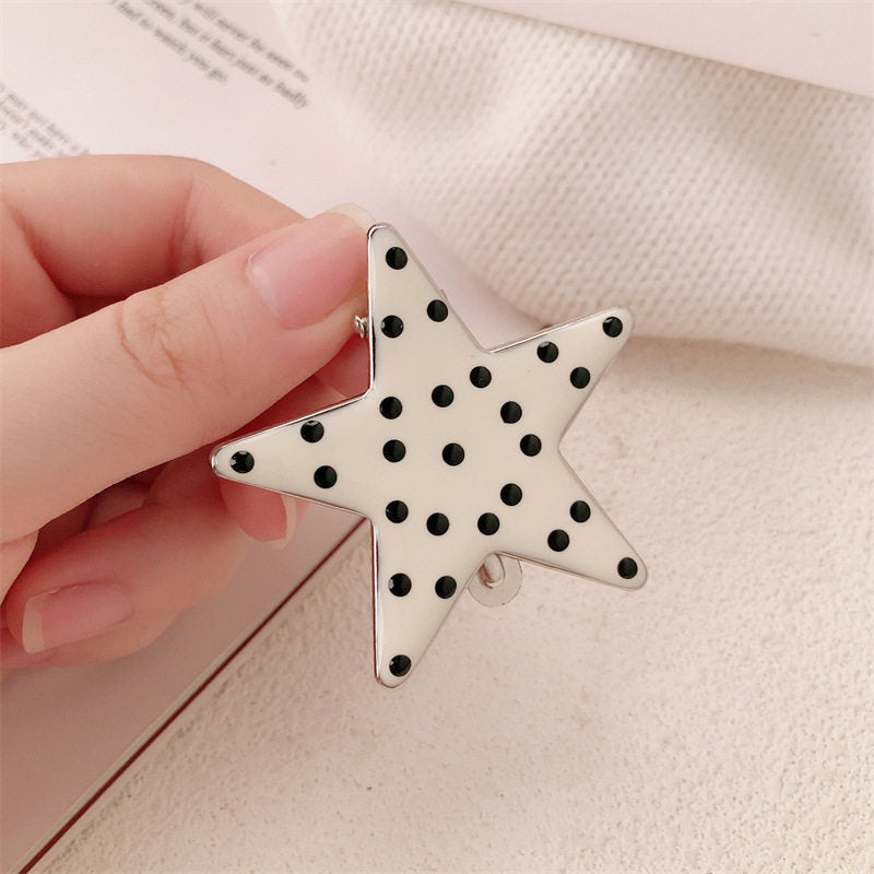Cute Polka Dots Love Heart Duckbill Hair Clip MK2PM6W6HCP09