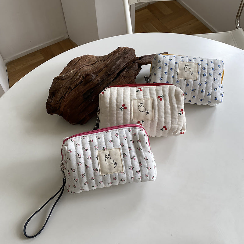 Flower Cherry Cosmetic Bag - DippedShop Wholesale - #0739
