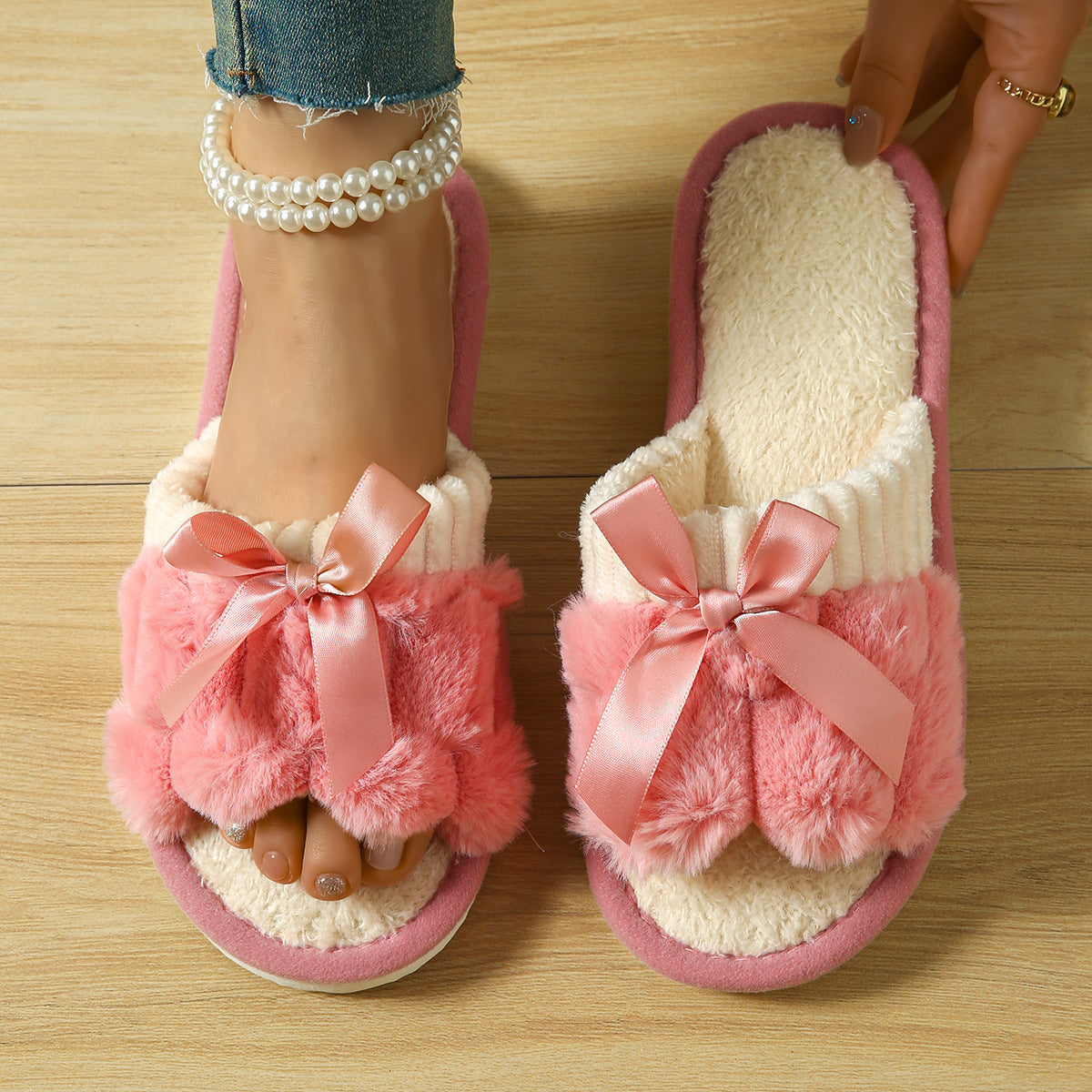 Thick Plush Indoor Slippers - DippedShop Wholesale - #9395
