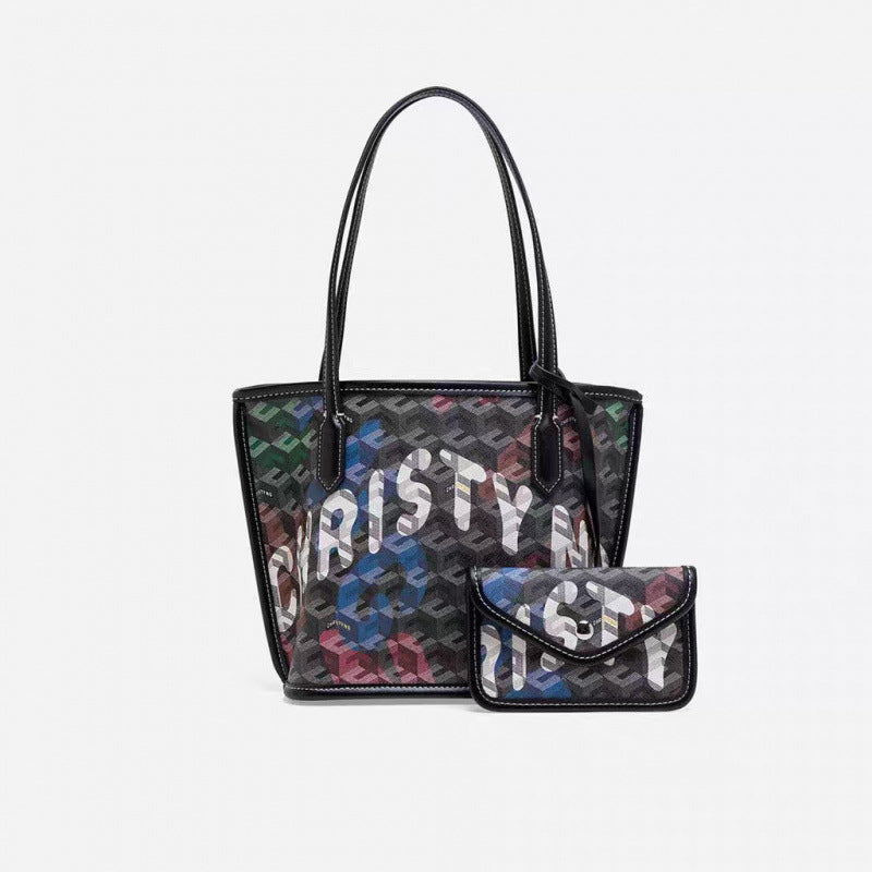 Simple Color Block Large Capacity Tote Bag 6W10BBG1978