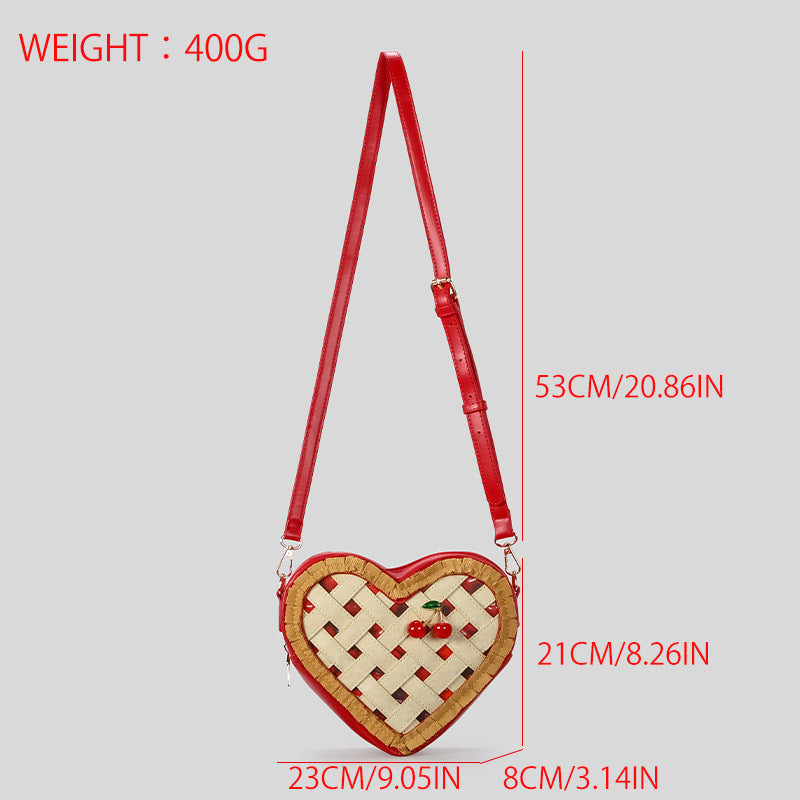 Novelty Heart-Shaped Shoulder Purse Crossbody Bag 6W10BBG2129