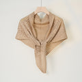 Minimalist Hollow Out Solid Color Knit Triangle Shawl 6W6NSC49