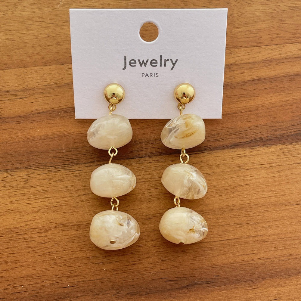 Resin Geometric Dangle Earrings - DippedShop Wholesale - #2307