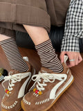 Color Contrast Striped Soft Crew Socks 6W8FSO700