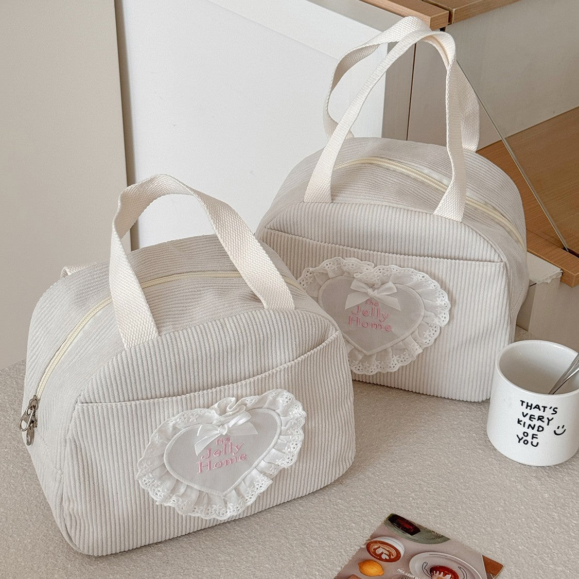 Lace Heart Cosmetic Bag - DippedShop Wholesale - #2211