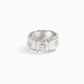 Chunky Textured Diamond Wide Ring - DippedShop Wholesale - #9043