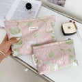Simple Floral Embroidery Travel Makeup Bag MK2BW6W10BOB401