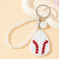 Beaded Baseball Pendant Keychain - DippedShop Wholesale - #0675