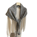 Knit Pom-Pom Shawl - DippedShop Wholesale - #2915